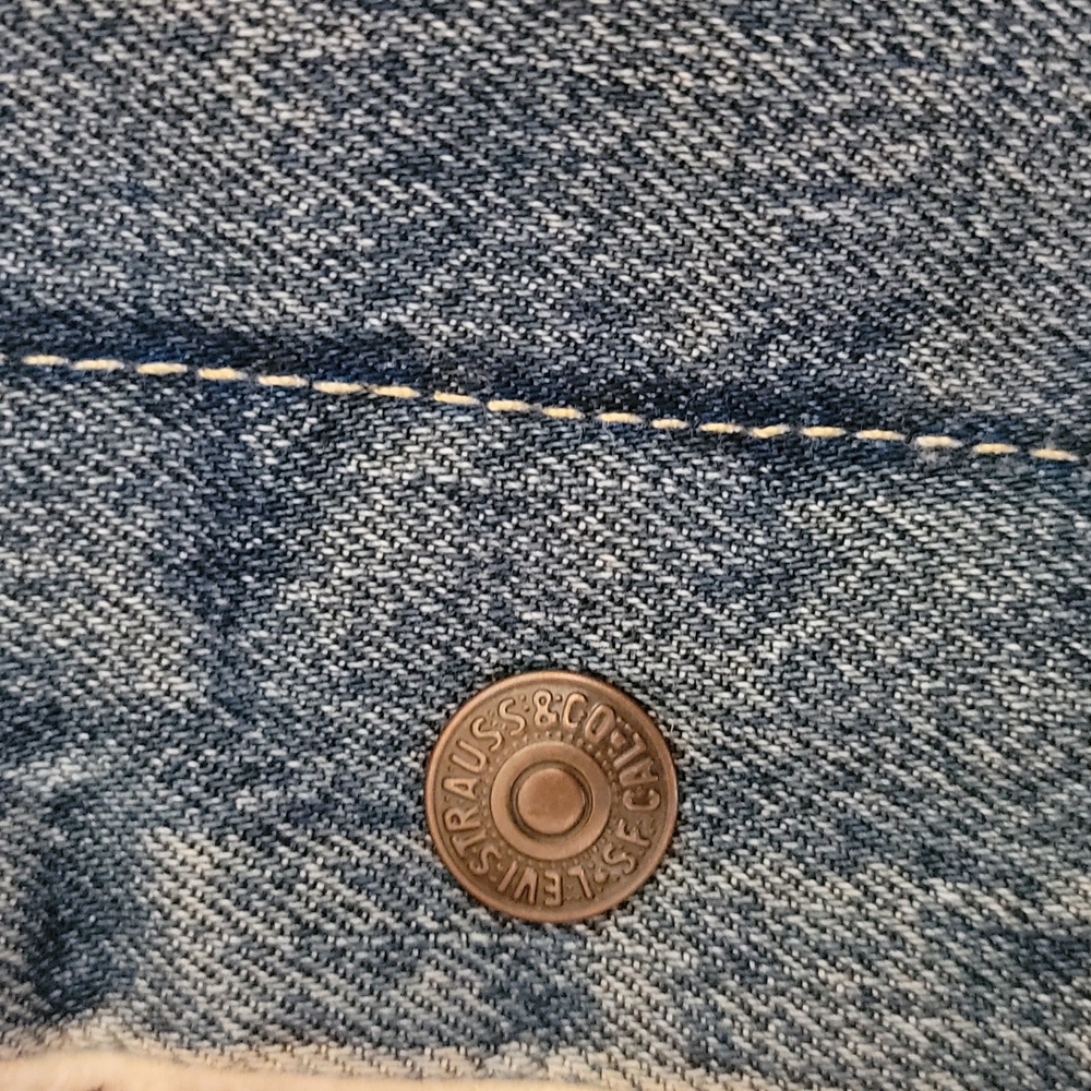Levi's Premium Sherpa Jean Jacket Size L - Picture 4 of 8
